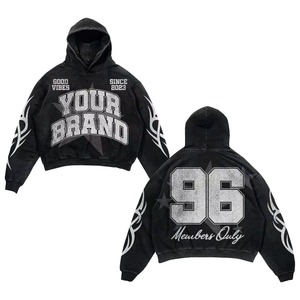 Conjunto Deportivo de Alta Calidad para Adultos, Hombres y Mujeres, Traje Deportivo de 2 Piezas con Pedrería, Logotipo Serigrafiado con Efecto Desgastado por el Sol - Product Image 5