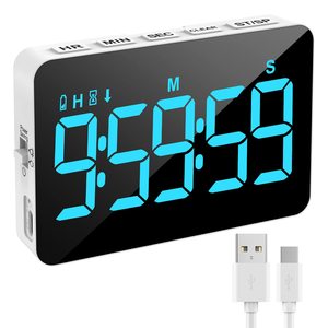Temporizador de Cocina Digital Recargable XREXS, Cronómetro con Pantalla LED, 3 Niveles de Brillo, 4 Niveles de Volumen, Control con Botones Magnéticos - Product Image 1