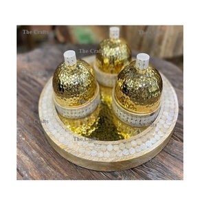 Ensemble de deux boîtes de service en acier, couleur argent, taille et forme personnalisées, bol à fruits secs de qualité supérieure - Product Image 6