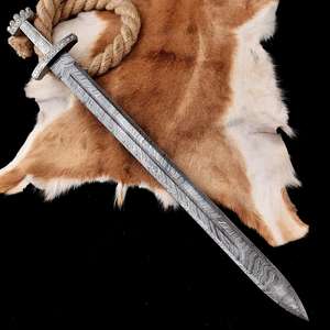 Espadas de Acero de Damasco con Material de Mango Personalizado, Espadas de Acero de Damasco con MOQ Bajo Disponibles al Precio Más Bajo - Product Image 2