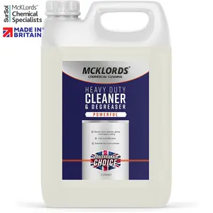 McKLords Heavy Duty Industrial Degreaser 5 Litre Commercial Grease Cleaner Chemicals Made In UK