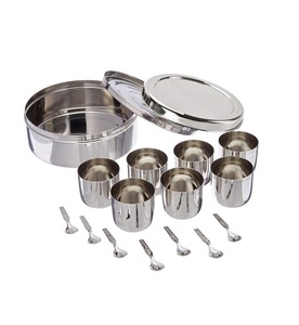 Boîte à épices argentée en acier inoxydable armoire de cuisine stockage poudre épices et herbes pour accessoires de cuisine maison et restaurant 2023 - Product Image 1