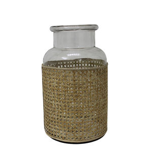 แจกันดอกไม้รูปทรงกระบอกเหล็กแบบทันสมัยแจกันดอกไม้สีบิสกิตสำหรับงานแต่งงานและบนโต๊ะ - Product Image 6