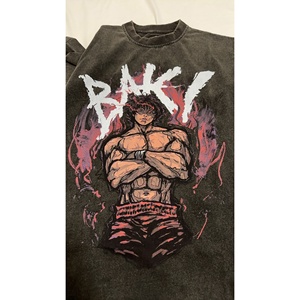 T-shirt personnalisé à épaules tombantes pour hommes Logo imprimé 100% coton T-shirt grande taille T-shirts grands et grands T-Shirt coupe ample - Product Image 2