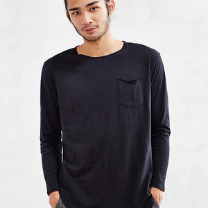 เสื้อยืดผู้ชายแขนยาวพิมพ์ลายโลโก้ตามสั่ง OEM พร้อมป้ายโลโก้ผ้าฝ้าย - Product Image 1