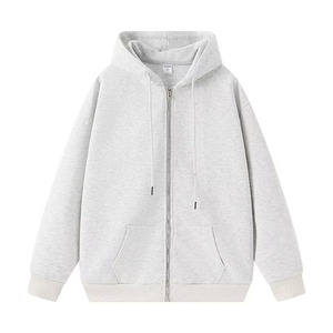 Venta al por mayor de calidad superior de los hombres de gran tamaño cremallera Sudadera con capucha Venta caliente comodidad de algodón personalizado Logo bordado Diseño - Product Image 2