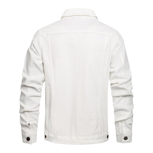 แจ็คเก็ตยีนส์ผู้ชายทรงสลิมฟิต พรีเมียม สำหรับใส่ลำลองหรือเป็นทางการ กันลม ระบายอากาศได้ดี แฟชั่นสำหรับใส่ในชีวิตประจำวัน - Product Image 2