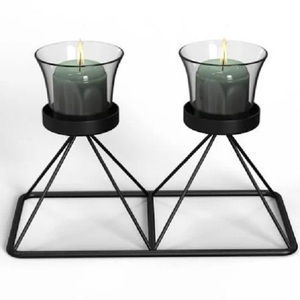 Unique Lifestyle Glass Candle <b>Holder</b> Stand <b>Tea</b> <b>Light</b> <b>Holder</b> with 5 Squares for 5 <b>Tea</b> <b>Lights</b> for Home Decor Candle <b>Holder</b> - Product Image 5