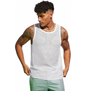 Breathable Casual Men's Mesh Tank Top High Quality 100% Cotton Quick Dry Customizable Color & Design - Product Image 4