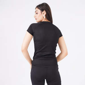 Camisetas de Compresión Ecológicas de Alta Calidad para Mujer, Ajuste Delgado, Transpirables, de Secado Rápido, Manga Corta, Cuello Redondo, para Adultos - Product Image 4