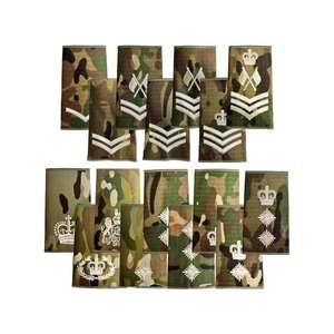 Multicam Rank Slide Drum Major Black Embroidery Lieutenant Commander Grande <b>Top</b> Selling Embroidered Canvas Fabric Sew-On - Product Image 2