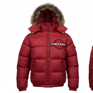 High Quality Hooded Puffer Jacket Unisex Outdoor Winter Waterproof Windproof Warm Cotton Filled Quilted Casual Fashion Front - Product Image 1