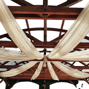 Elegant <b>White</b> Organza Ceiling Drapes Wedding Supplies <b>for</b> Stage Decoration <b>Curtains</b> & Valances - Product Image 1