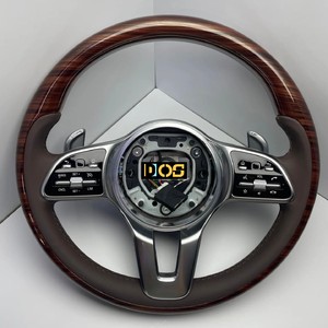 Volant en fibre de carbone pour <span class=keywords><strong>Mercedes</strong></span> Benz <span class=keywords><strong>S223</strong></span> C206 232 E213 W221 W212 W464 C250 Gle 43 Amg, classe V, OLED RPM, cuir de voiture - Product Image 6