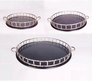 2025 Latest Design Genuine Leather Serving Tray Best for Serving at Home and <b>Bar</b> at Low Price by Zam Zam Impex - Product Image 5