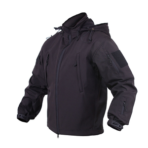 Logotipo personalizado al por mayor OEM al aire libre de desgaste suave Shell impermeable a prueba de viento chaqueta para los hombres de poliéster/nylon chaquetas Softshell - Product Image 1