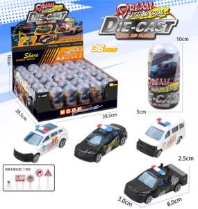 Novedades 2024 chico juguete fundido a presión aleación policía coche Juguete <span class=keywords><strong>huevo</strong></span> juguete para niños caramelo <span class=keywords><strong>sorpresa</strong></span> regalo Super mercado promoción - Product Image 2