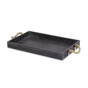 Bandeja de madera de nuevo diseño con asa, bandeja de comida de forma redonda para hostelería, cocina, comedor y uso decorativo para el hogar y el hotel - Product Image 4