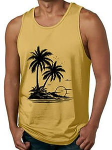 เสื้อกล้ามกีฬาของผู้ชายสำหรับฤดูร้อนเสื้อกล้ามระบายอากาศได้ดีผ้าฝ้าย100% ลูกไม้กันยูวีแขนกุดสำหรับเพาะกาย - Product Image 4