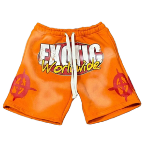 Classique Pop hommes décontracté Vintage surdimensionné Shorts impression personnalisée coton éponge lavé à l'acide hommes Shorts pour hommes - Product Image 2