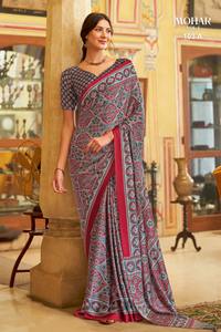 ชุดส่าหรีผ้าซาตินสไตล์อินเดียสำหรับปาร์ตี้งานแต่งงานงานปาร์ตี้ - Product Image 5