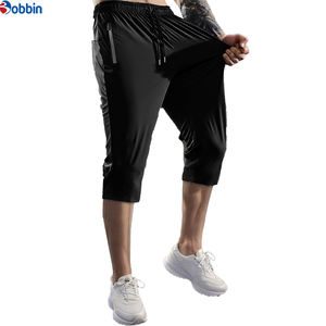 New Arrival <b>Men's</b> Capri Pants Below Knee Workout Shorts Casual <b>3</b>/<b>4</b> Jogger Running Zipper Pockets Unisex Perfect for Summer Wear - Product Image 1