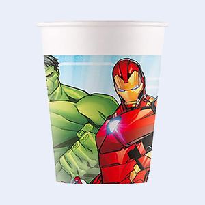 Vasos de Papel de los Vengadores 200 ml, Vajilla para Fiestas, 6 Piezas - Product Image 1