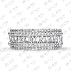 5.00 tcw Baguette ตัด Eternity ห้องปฏิบัติการปลูกแหวนเพชรสำหรับผู้หญิง/ของขวัญครบรอบวงแหวน CVD สำหรับรักของขวัญวันเกิด - Product Image 6