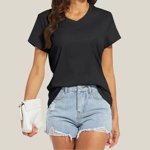 Camiseta de manga corta con cuello en V de talla grande 5XL, ropa de mujer, nueva camiseta informal de verano a la moda para hombre - Product Image 6
