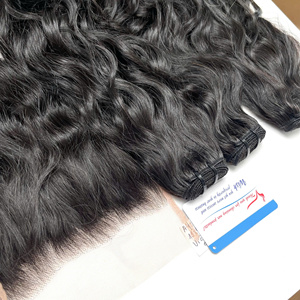 Precio al por mayor HD Frontal Hair Raw Vietnamita Hair Bundles Frontal HD Lace Stock Envío rápido - Product Image 4