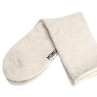 100% chaussettes en laine de mouton mongole naturelle pure hypoallergénique Super doux chaud Logo Compression Slouch naturel blanc gris couleurs