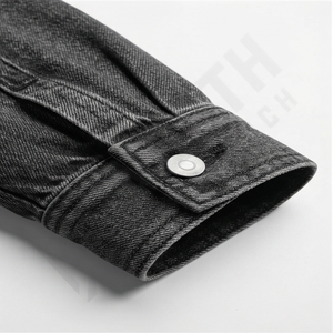 Veste en jean tendance pour homme à manches longues, style vintage décontracté, lavage clair, boutons sur le devant, 100% coton, printemps, automne, hiver, coupe-vent - Product Image 6