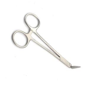 Fórceps de acero inoxidable en ángulo recto manual de 6 \" - Product Image 2