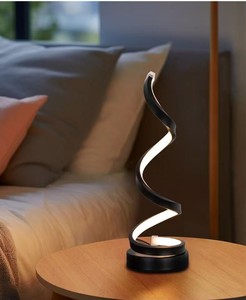 Lampada da Tavolo a Spirale <span class=keywords><strong>LED</strong></span> Moderna con 3 Colori Dimmerabili, Design Minimalista, Illuminazione Creativa e Elegante per Camera da Letto - Product Image 3