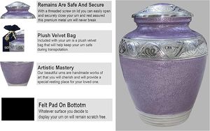 Handmade <b>Large</b> Adult Size Mosaic Aluminium Glass Cremation <b>Urn</b> Individual Tiles Hand Applied Unique Funerals Funeral Supplies - Product Image 4