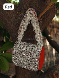 New Arrival Stunning Handmade Embossed Heavy Pearl and Stone Work Multi Color Bridal <b>Evening</b> Purses Women Heavy Purse Sling <b>Bag</b> - Product Image 3