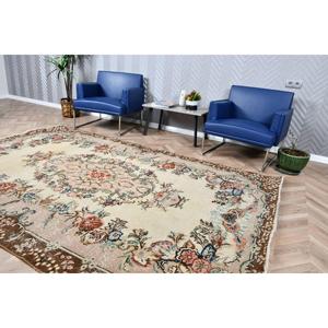 Tapis vintage 6,1x9,4 pieds, grand tapis turc, tapis camouflage marron - Product Image 4