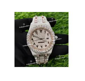 41mm Moissanites Watch Women's Automatic Mechanical Watch Steel Sapphire Ladies Business Wristwatch
