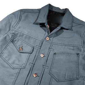 Personnalisé pour les hommes Detroit tactique hiver toile vêtements de travail bouton up Denim coton toile hommes vestes - Product Image 6