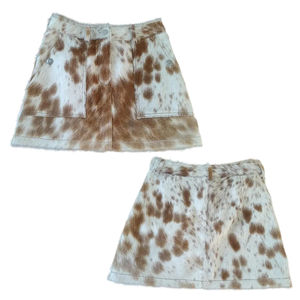 Jupe en cuir de vachette pour femme, taille élastique, mode de rue, impression personnalisée de haute qualité - Product Image 6