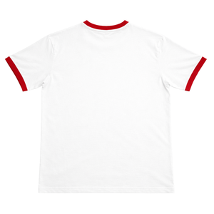 Camiseta Ringer Premium Blanca Bordada de Kappa Alpha Psi, Talla Real, Algodón Suave, Prenda Clásica de la Fraternidad Griega - Product Image 5