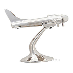 Alum <b>Aeroplane</b> Vintage Metal Aircraft <b>Model</b> Classic Aviation Decor 33Lx57.2Wx26.7H cm - Product Image 3