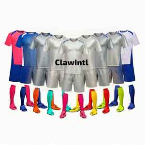 Nuevo logotipo de marca personalizado, conjunto de camisetas de fútbol, uniformes de equipo de Club, kit de fútbol con números, ropa de fútbol Original, conjuntos de fútbol - Product Image 5