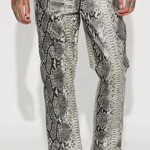 Survêtement homme imprimé serpent, manches longues, fermeture éclair, tenue streetwear, coupe classique, motif animal, matière polyester, automne - Product Image 3