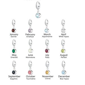 Breloque pierre de naissance ronde péridot 5mm avec fermoir à pince 5x4mm breloque en argent sterling faite à la main pour la fabrication de bijoux - Product Image 4