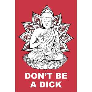 Póster de Buda de Madeleine, arte de pared en lienzo con la frase 'No seas un idiota' - Product Image 4