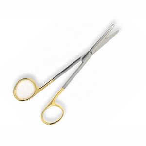 Ciseaux chirurgicaux MEDIHEAL SURGICAL CORPORATION, demi-ornés d'or, droits/à bout arrondi, ciseaux d'opération Metzenbaum, modèle - Product Image 5