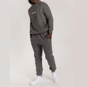 Custom Logo High Quality French Terry Embroidery Sweatpants and Hoodie Jogger <b>Set</b> Sweat Suit 2Piece Tracksuit for <b>Men</b> - Product Image 4