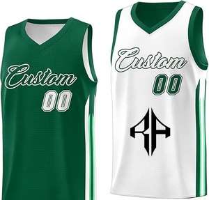 เสื้อบาสเก็ตบอลพิมพ์ซับลิเมชันของผู้ชายเสื้อ100% โพลีเอสเตอร์คุณภาพสูงออกแบบโลโก้ได้ตามต้องการจากแอตแลนติก - Product Image 2