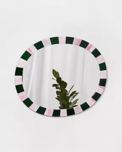 Espejo con incrustaciones de hueso de la India/Marco de espejo con incrustaciones de hueso Espejo de cuerno Redondo Natural por artesanía de media luna - Product Image 2